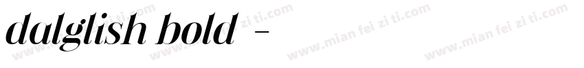 dalglish bold字体字体转换
